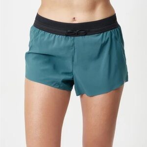 Janji Athletic Shorts in Teal and Black